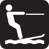 Water Skiing Black Clip Art
